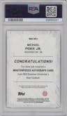 Michael Penix Jr. from the 2023 Bowman University's Best  set graded by PSA and given an overall grade of 10.