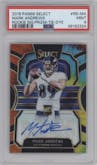 Mark Andrews from the 2018 Panini Select set featuring a Tie-Dye parallel graded by PSA and given an overall grade of 9.