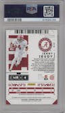 Jerry Jeudy from the 2020 Panini Contenders Draft Picks set featuring a Diamond parallel graded by PSA and given an overall grade of 9.