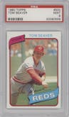 Tom Seaver from the 1980 Topps set graded by PSA and given an overall grade of 9.