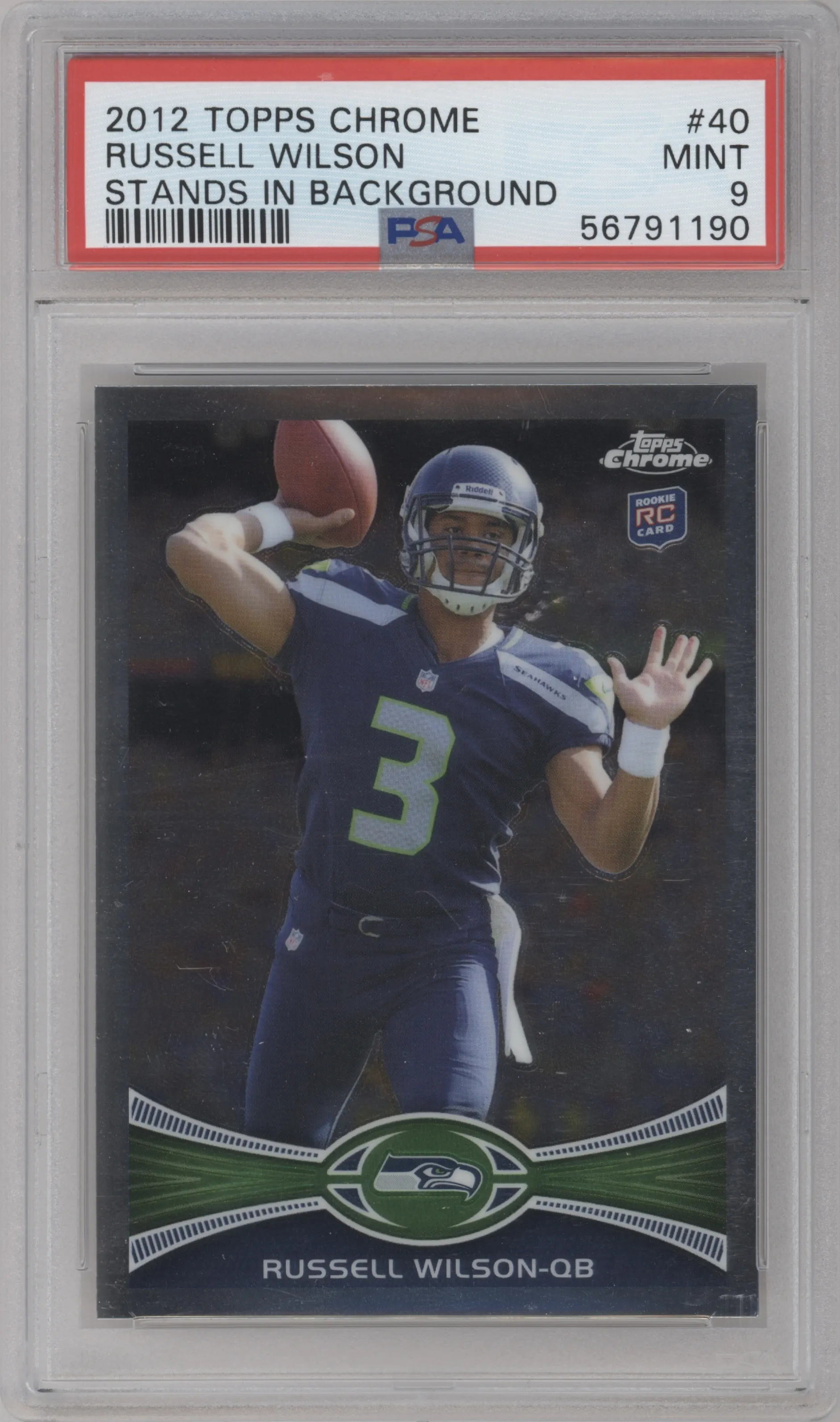 2012 Topps Chrome Russell Wilson PSA 9