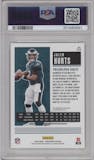 Jalen Hurts from the 2020 Panini Contenders set graded by PSA and given an overall grade of 9.