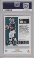 Jalen Hurts from the 2020 Panini Contenders set graded by PSA and given an overall grade of 9.