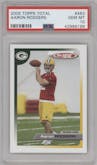 Aaron Rodgers from the 2005 Topps Total set graded by PSA and given an overall grade of 10.