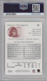 Aaron Rodgers from the 2005 Topps Draft Picks & Prospects set graded by PSA and given an overall grade of 9.