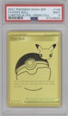 Poke Ball from the 2021 Pokemon SWSH set featuring a Celebrations Ultra Premium Collection parallel graded by PSA and given an overall grade of 9.
