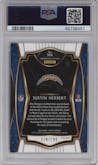 Justin Herbert from the 2020 Panini Select set featuring a Tri-Color parallel graded by PSA and given an overall grade of 9.