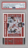 Patrick Mahomes II from the 2017 Panini Contenders Draft Picks set graded by PSA and given an overall grade of 10.