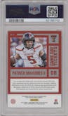 Patrick Mahomes II from the 2017 Panini Contenders Draft Picks set graded by PSA and given an overall grade of 10.