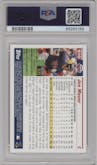 Joe Mauer from the 2005 Topps set graded by PSA and given an overall grade of 10.