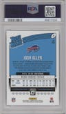 Josh Allen from the 2018 Panini Donruss Optic set graded by PSA and given an overall grade of 9.
