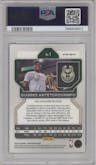 Giannis Antetokounmpo from the 2021-22 Panini Prizm  set featuring a Blue NBA 75th Prizm parallel graded by PSA and given an overall grade of 9.