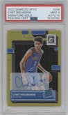 Chet Holmgren from the 2022-23 Panini Donruss Optic  set featuring a Gold parallel graded by PSA and given an overall grade of 9.
