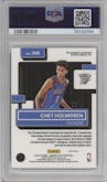 Chet Holmgren from the 2022-23 Panini Donruss Optic  set featuring a Gold parallel graded by PSA and given an overall grade of 9.