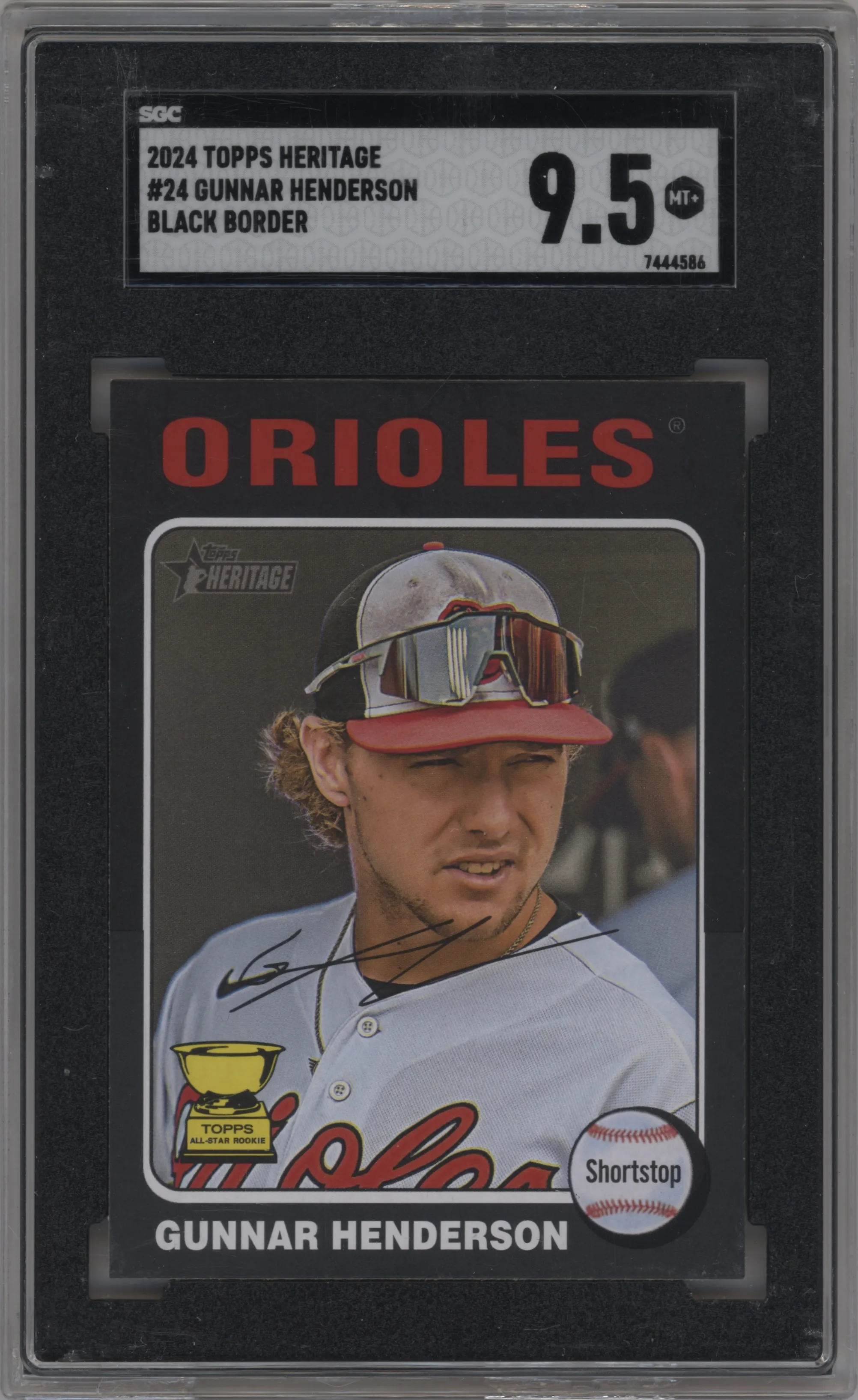 2024 Topps Heritage Gunnar Henderson Black Border #24 SGC 9.5