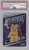 LeBron James from the 2019-20 Panini Donruss Optic set featuring a Holo parallel graded by PSA and given an overall grade of 10.