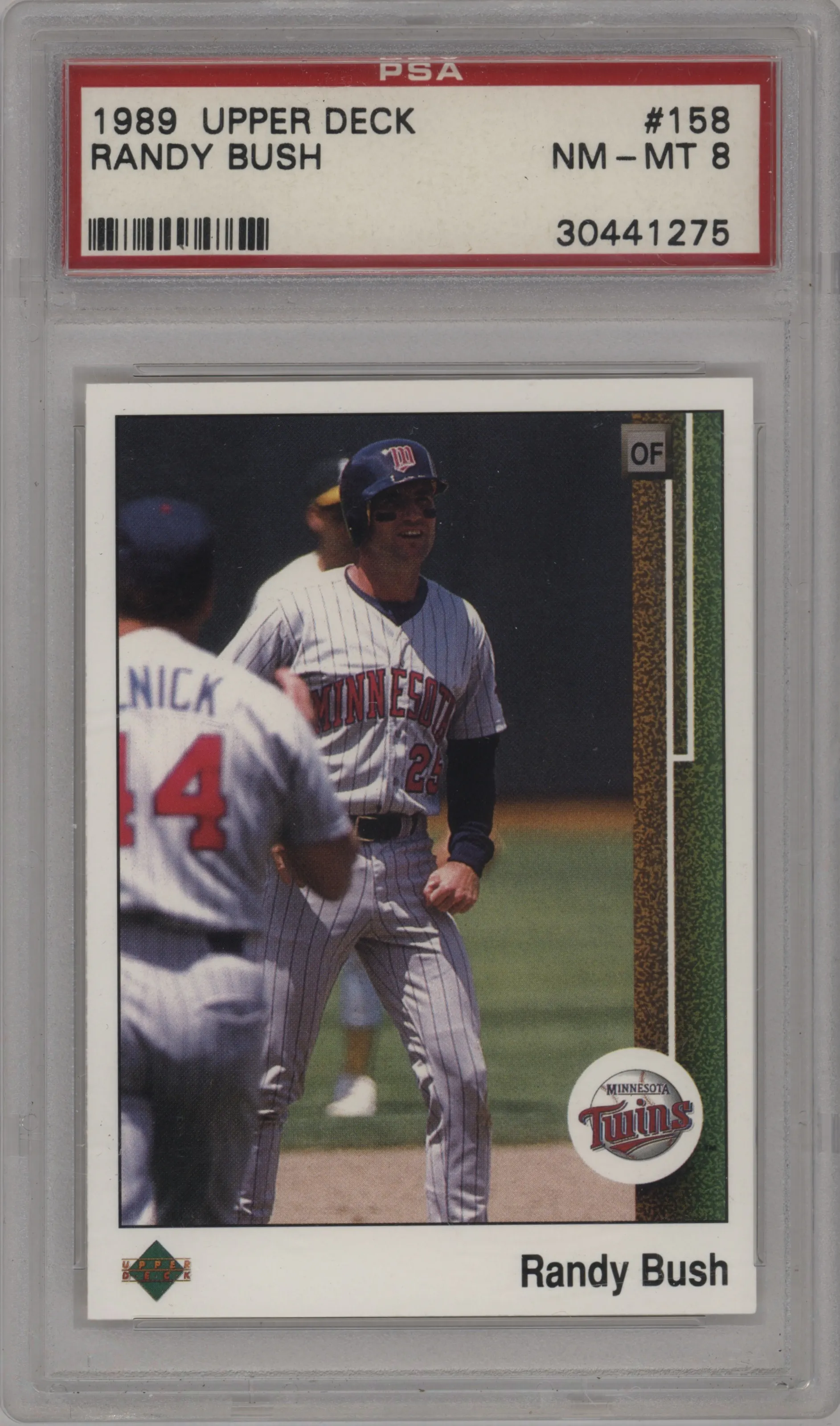 1989 Upper Deck Randy Bush #158 PSA 8