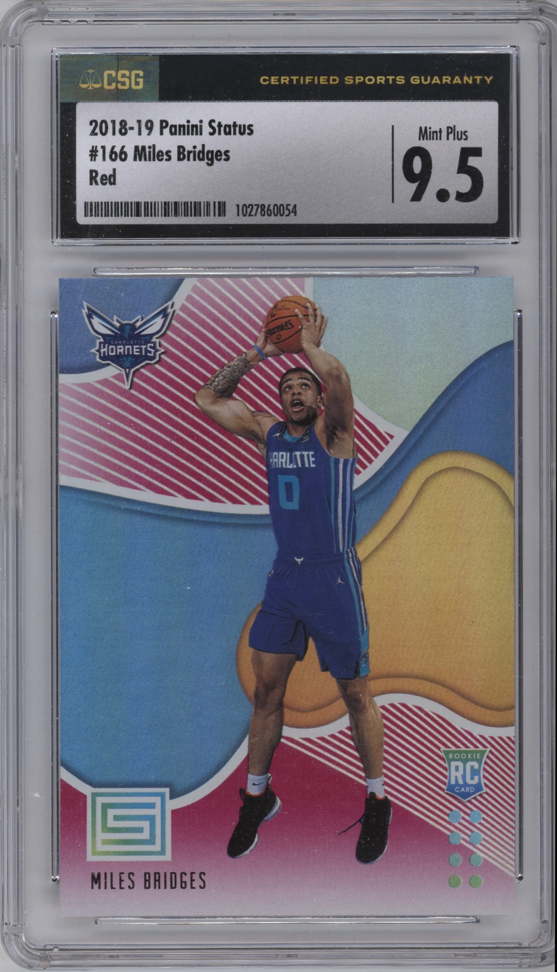 2018 Panini Status Rookies 2 Miles Bridges Red #166 CGC 9.5