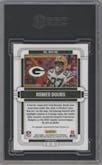Romeo Doubs from the 2022 Panini Contenders Optic set featuring a Gold parallel graded by SGC and given an overall grade of 9.