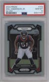 Will Anderson Jr. from the 2023 Panini Prizm set featuring a Silver Prizm parallel graded by PSA and given an overall grade of 10.