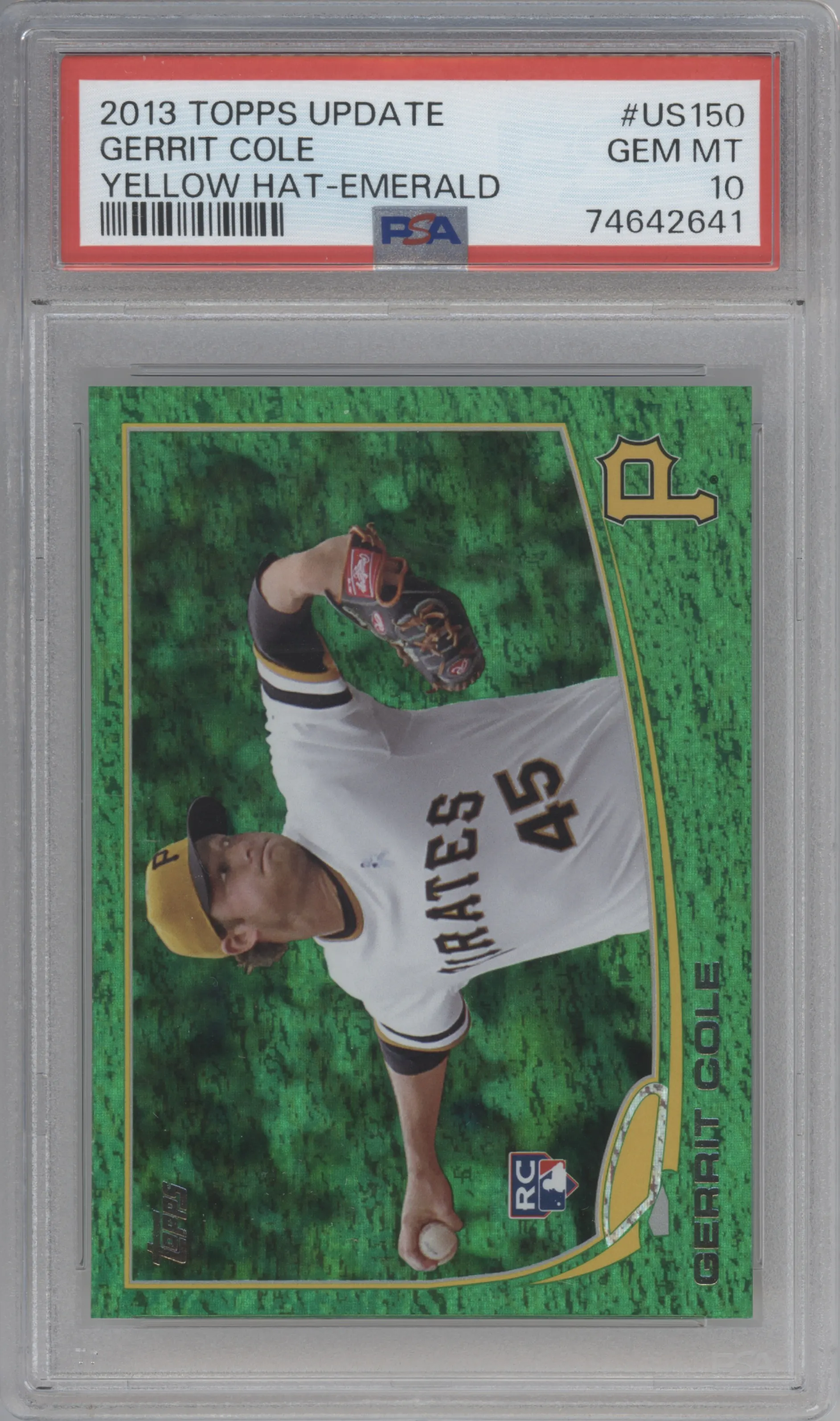 2013 Topps Update Gerrit Cole Emerald Foil PSA 10