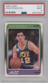 John Stockton from the 1988-89 Fleer set graded by PSA and given an overall grade of 9.