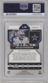 Micah Parsons from the 2021 Panini Prizm set featuring a Blue Prizm parallel graded by PSA and given an overall grade of 10.