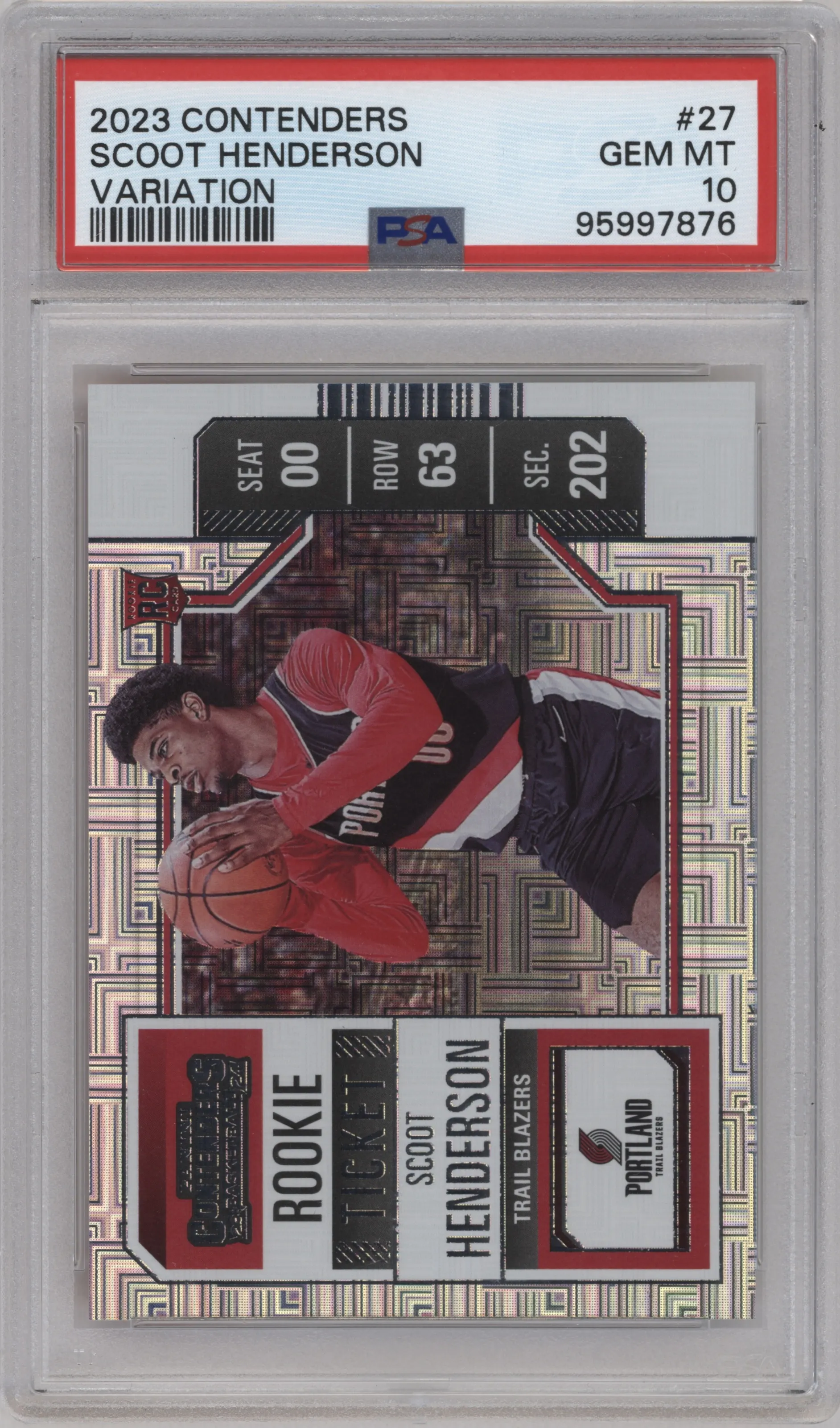 2023 Panini Contenders Variations Scoot Henderson PSA 10