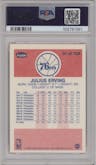 Julius Erving from the 1986-87 Fleer set graded by PSA and given an overall grade of 7.