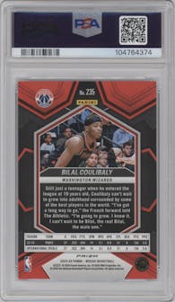 Bilal Coulibaly from the 2023-24 Panini Mosaic set featuring a Reactive Blue parallel graded by PSA and given an overall grade of 10.