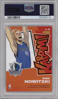 Dirk Nowitzki from the 2024-25 Panini Revolution set graded by PSA and given an overall grade of 9.
