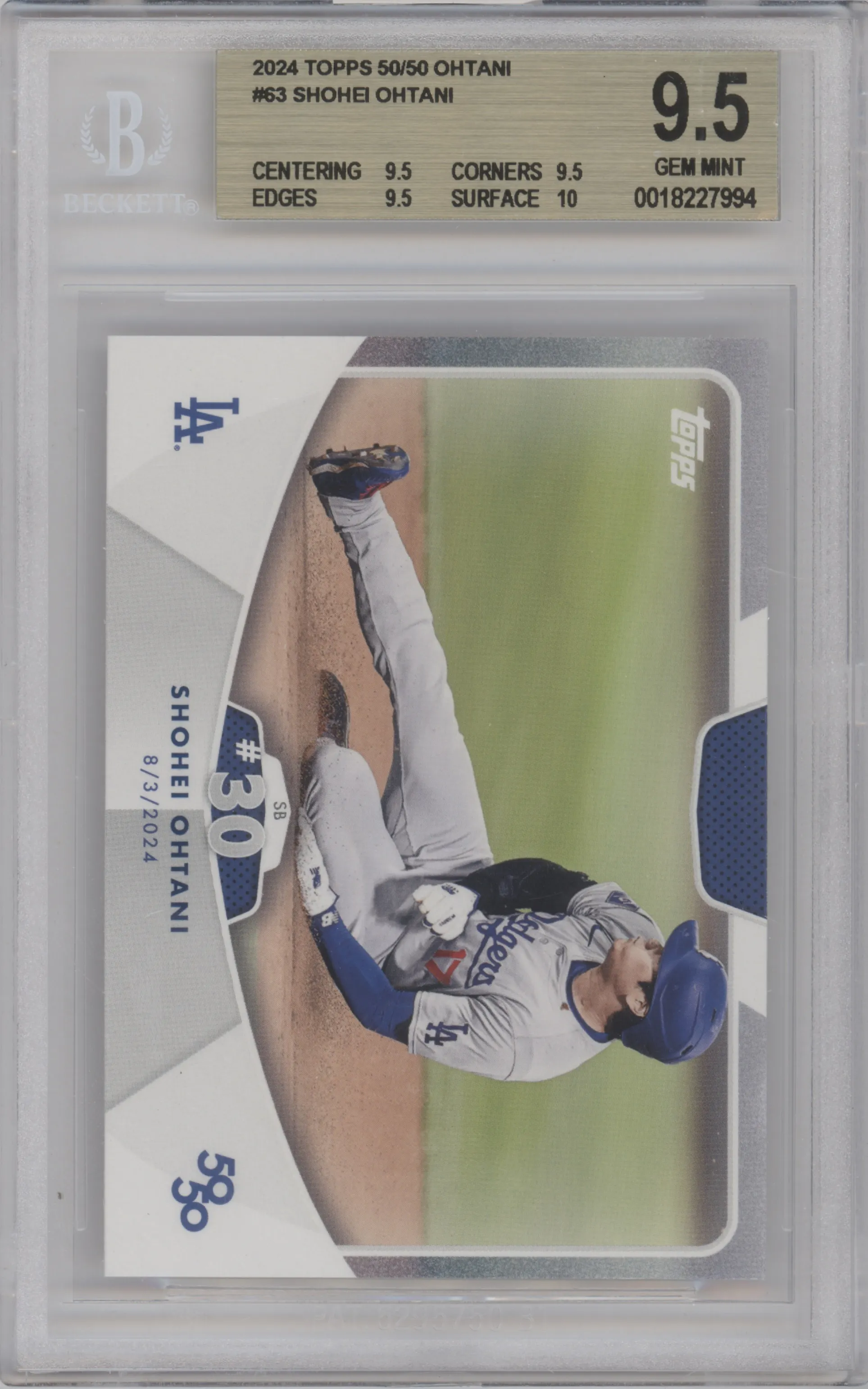 2024 Topps 50/50 Shohei Ohtani #63 BGS 9.5