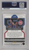 Cade Cunningham from the 2021-22 Panini Prizm  set featuring a Silver Prizm parallel graded by PSA and given an overall grade of 9.