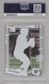 Aidan O'Connell from the 2023 Clearly Donruss set graded by PSA and given an overall grade of 10.