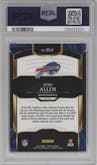 Josh Allen from the 2018 Panini Select set featuring a Prizm parallel graded by PSA and given an overall grade of 9.
