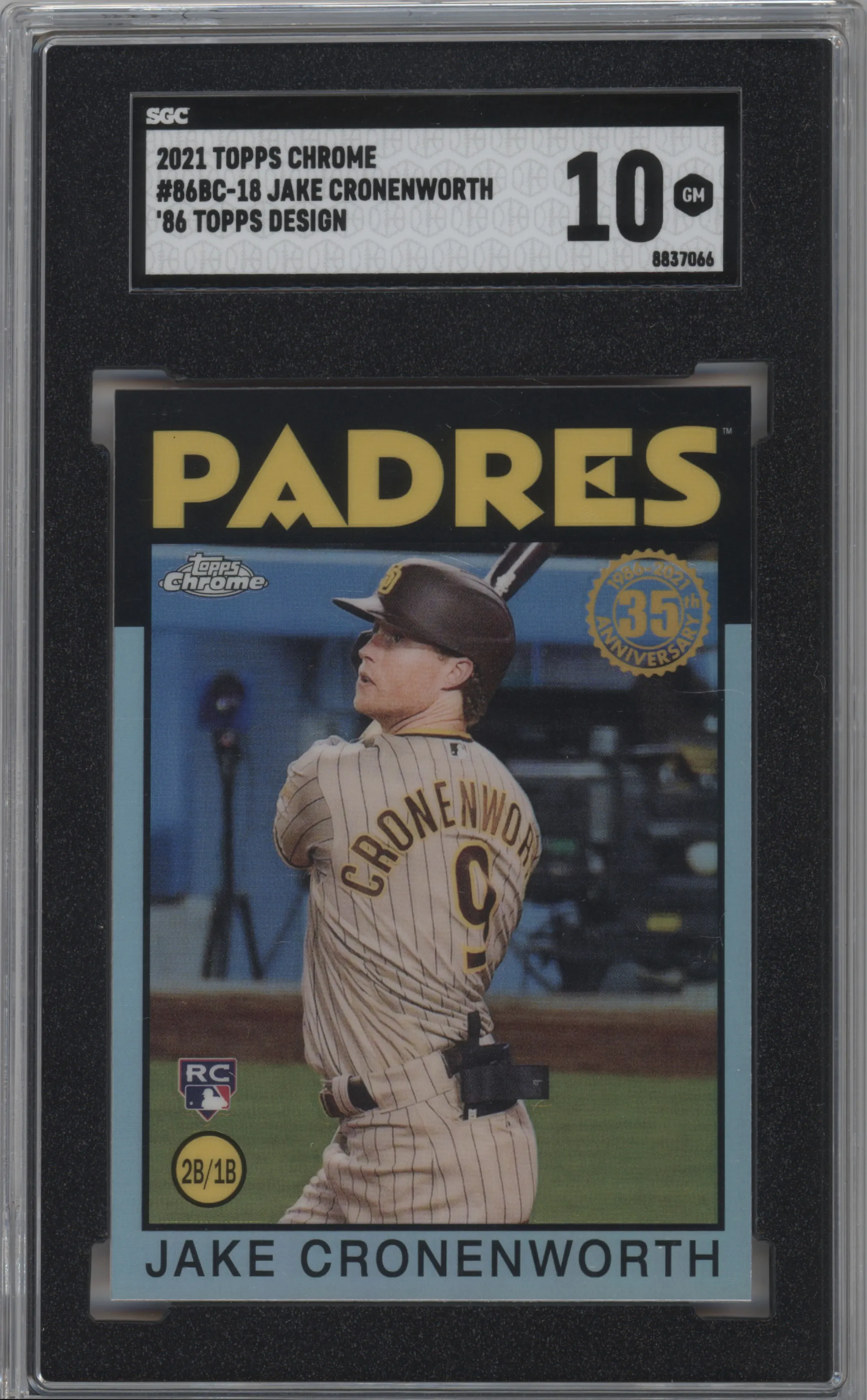 2021 Topps Chrome 1986 Topps Jake Cronenworth SGC 10