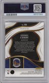 Stephen Curry from the 2023-24 Panini Select  set featuring a Zebra Prizm parallel graded by PSA and given an overall grade of 10.