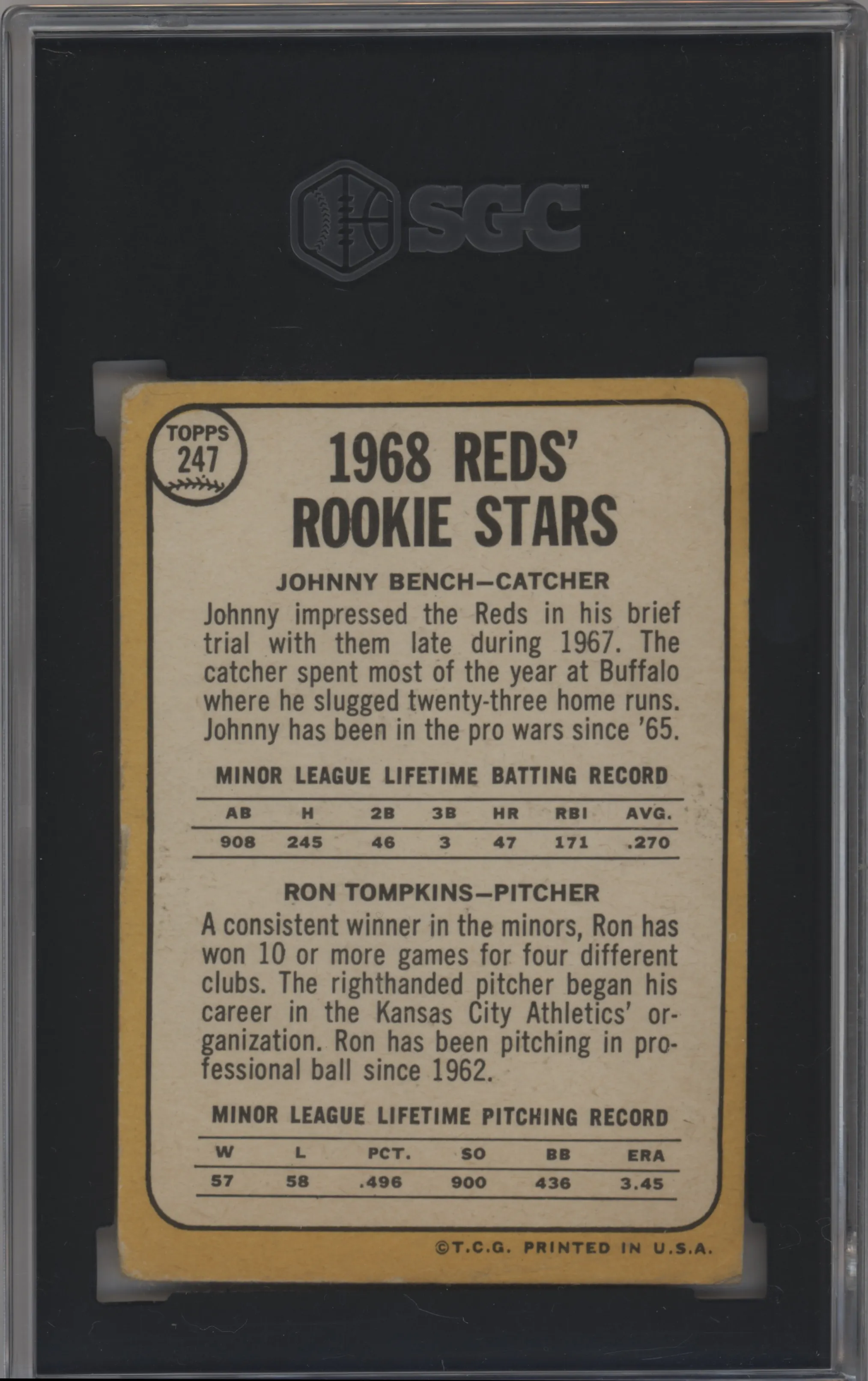 Johnny Bench/Ron Tompkins