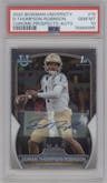 Dorian Thompson-Robinson from the 2022 Bowman University Chrome set graded by PSA and given an overall grade of 10.