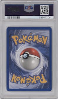 Rocket's Mewtwo ex from the 2004 Pokemon EX set graded by PSA and given an overall grade of 9.