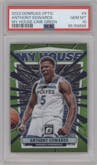 Anthony Edwards from the 2023-24 Donruss Optic set featuring a Lime Green parallel graded by PSA and given an overall grade of 10.