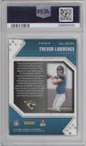 Trevor Lawrence from the 2021 Panini Rookies & Stars set featuring a Red Scope parallel graded by PSA and given an overall grade of 10.