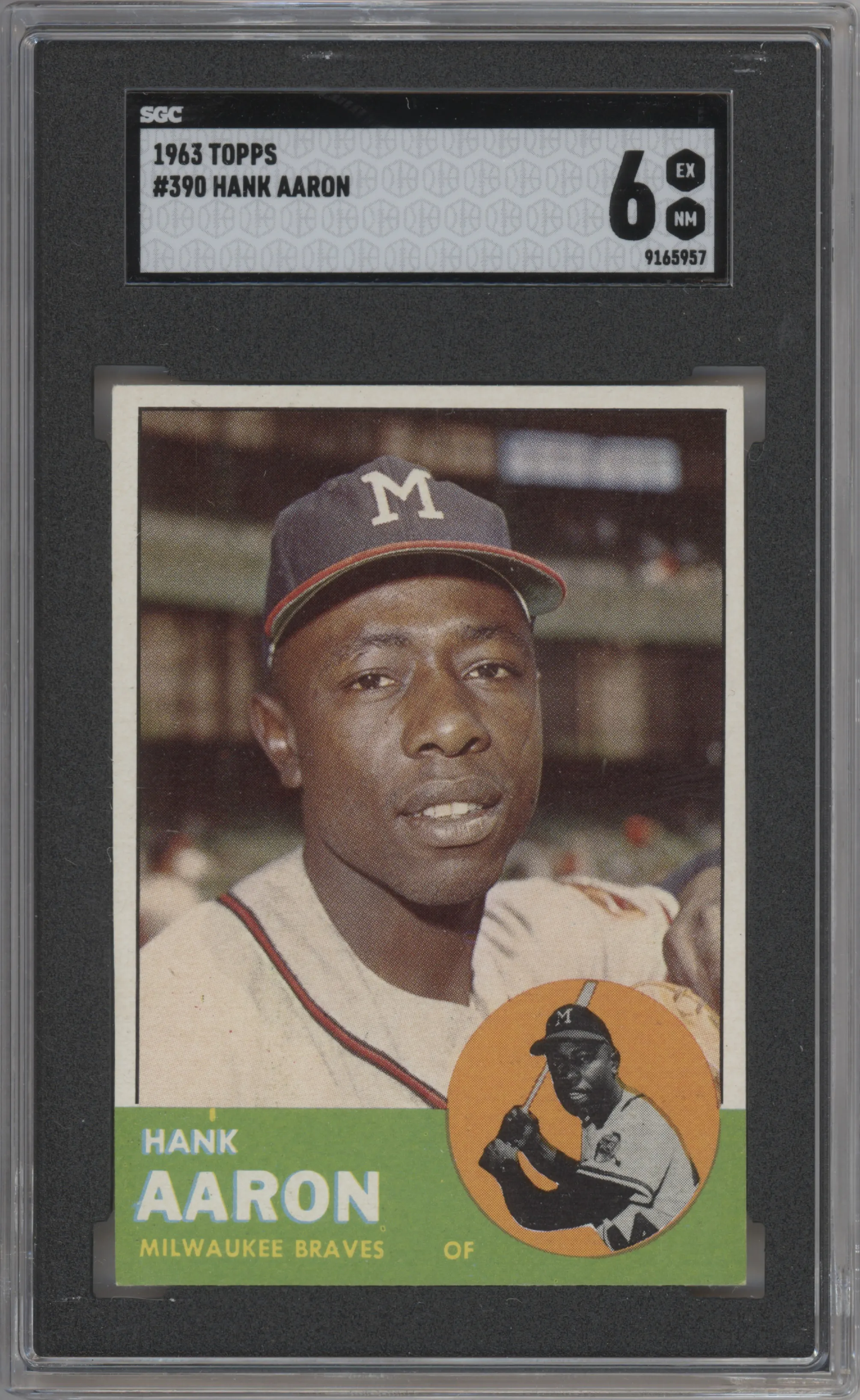 1963 Topps Hank Aaron #390 SGC 6