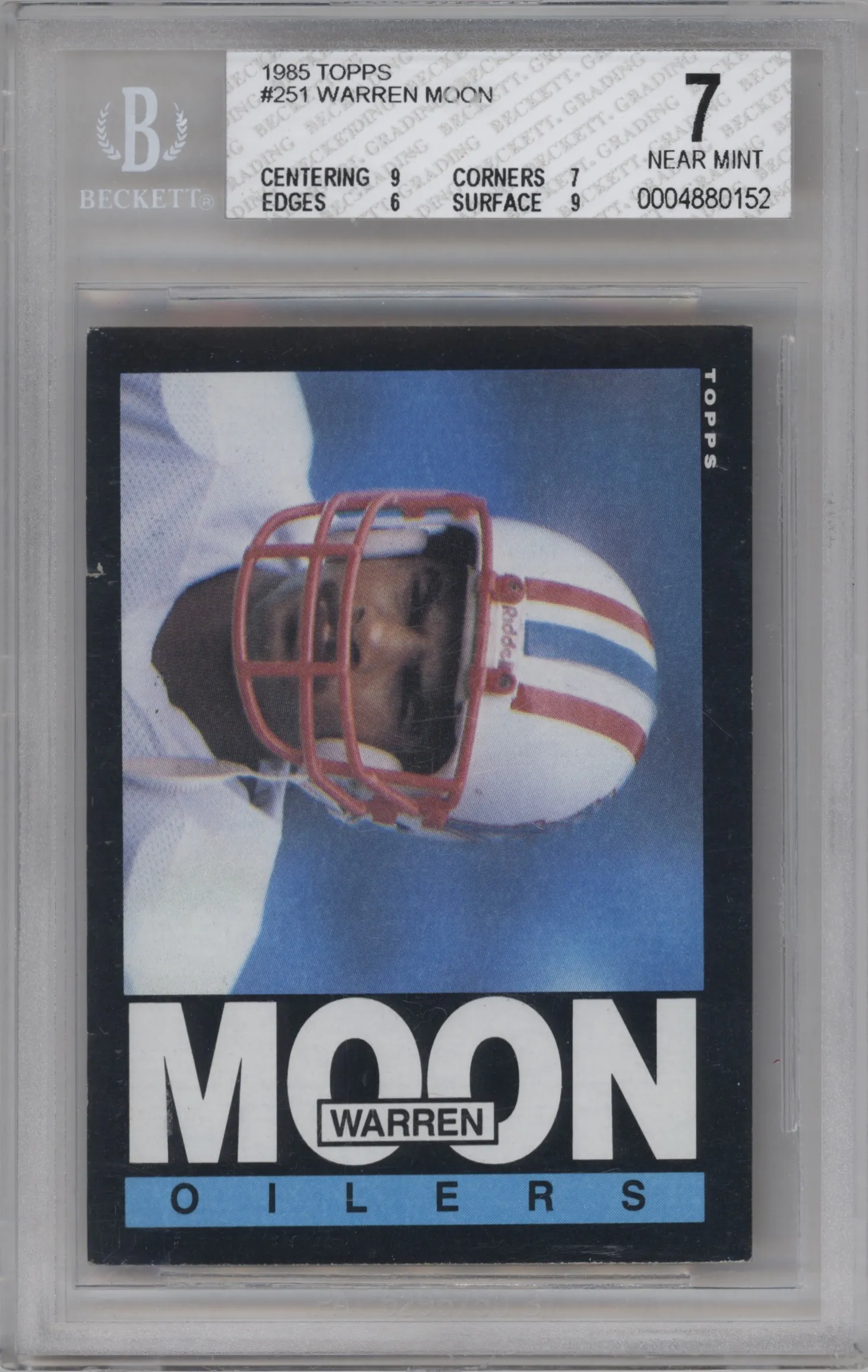1985 Topps Warren Moon #251 BGS 7