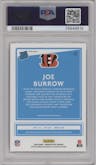 Joe Burrow from the 2020 Panini Donruss Optic set featuring a Pink parallel graded by PSA and given an overall grade of 9.