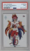 Patrick Mahomes II from the 2024 Panini Phoenix set graded by PSA and given an overall grade of 9.