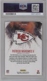 Patrick Mahomes II from the 2024 Panini Phoenix set graded by PSA and given an overall grade of 9.