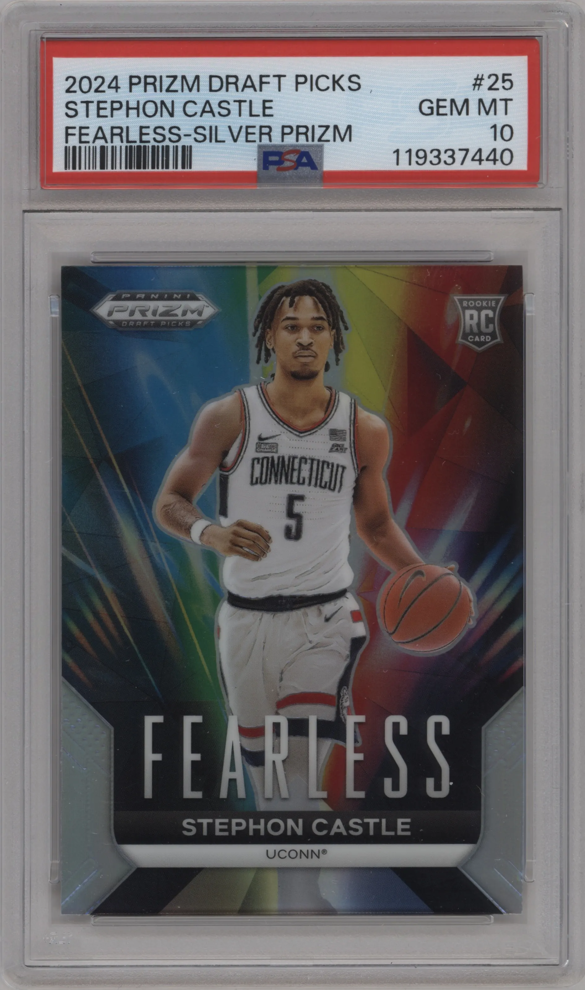 2024 Panini Prizm Draft Picks Fearless Stephon Castle Silver PSA 10