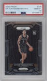 Victor Wembanyama from the 2023-24 Panini Prizm set graded by PSA and given an overall grade of 10.