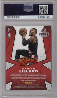 Damian Lillard from the 2019-20 Panini Crown Royale set graded by PSA and given an overall grade of 9.